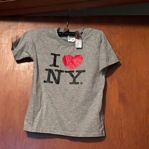 Gray I Love NY Kids T-Shirt NWT Size S